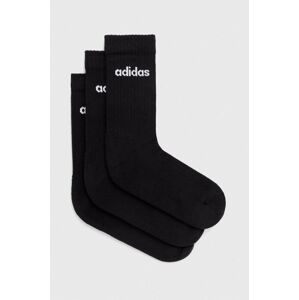 Ponožky adidas 3-pak pánske, čierna farba
