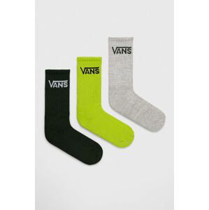 Ponožky Vans 3-pak pánske, zelená farba
