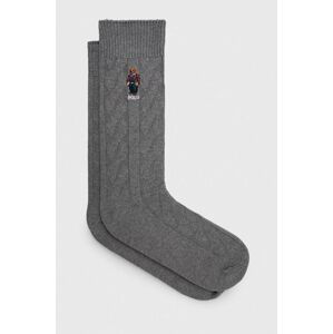 Ponožky Polo Ralph Lauren pánske, šedá farba