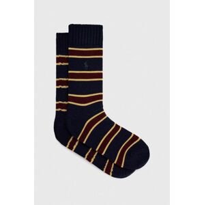 Ponožky s prímesou vlny Polo Ralph Lauren tmavomodrá farba