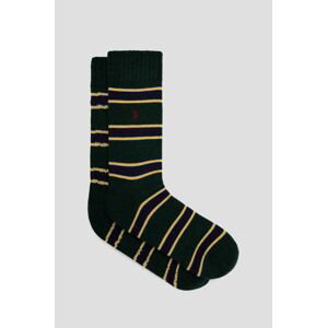 Ponožky s prímesou vlny Polo Ralph Lauren zelená farba
