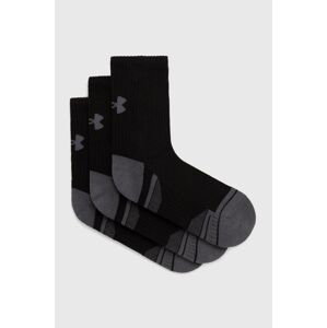 Ponožky Under Armour 3-pak pánske, čierna farba