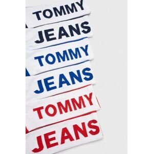 Ponožky Tommy Jeans 3-pak biela farba