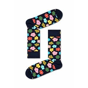 Ponožky Happy Socks Flower Sock tmavomodrá farba