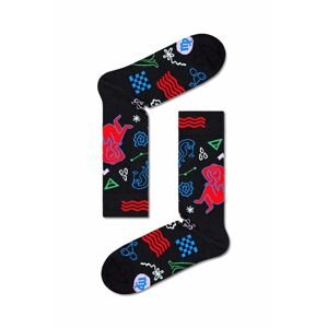 Ponožky Happy Socks Zodiac Virgo čierna farba