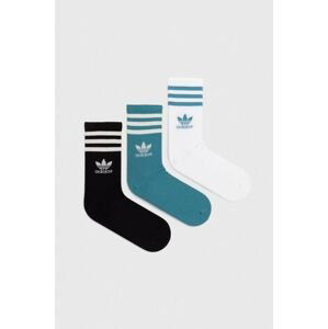 Ponožky adidas Originals 3-pak biela farba