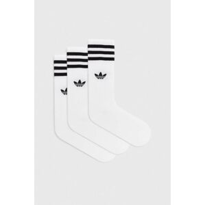 Ponožky adidas Originals 3-pak biela farba