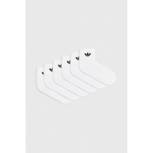 Ponožky adidas Originals 6-pak biela farba