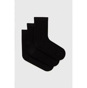 Ponožky United Colors of Benetton 3-pak čierna farba