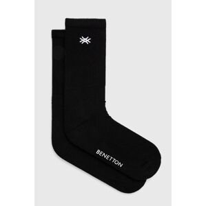 Ponožky United Colors of Benetton čierna farba