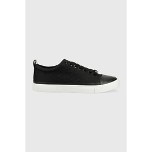 Tenisky Calvin Klein VULC LACE UP - MONO dámske, čierna farba, HW0HW01777