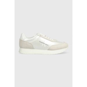 Tenisky Calvin Klein Jeans RETRO RUNNER LOW LAC biela farba, YW0YW01056