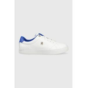 Kožené tenisky Tommy Hilfiger ELEVATED ESSENTIAL COURT SNEAKER biela farba, FW0FW07377