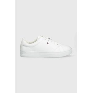 Kožené tenisky Tommy Hilfiger ESSENTIAL COURT SNEAKER biela farba, FW0FW07427