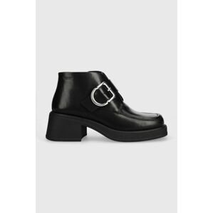 Kožené členkové topánky Vagabond Shoemakers DORAH dámske, čierna farba, na podpätku, 5642.301.20