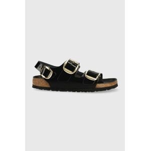 Kožené sandále Birkenstock Milano dámske, čierna farba, 1024211