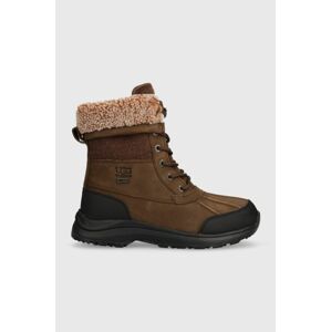 Semišové topánky UGG Adirondack Boot III Tipped dámske, hnedá farba, na plochom podpätku, jemne zateplené, 1143845