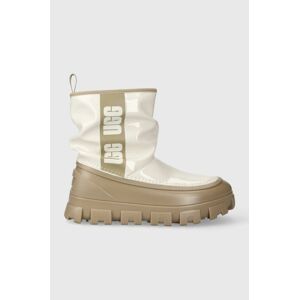 Gumáky UGG Classic Brellah Mini dámske, béžová farba, 1144059