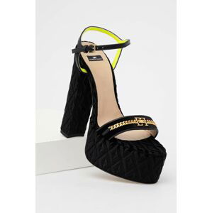 Sandále Elisabetta Franchi čierna farba, SA35L36E2