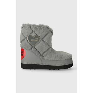 Snehule Love Moschino SKIBOOT20 šedá farba, JA24242G0HJW0020