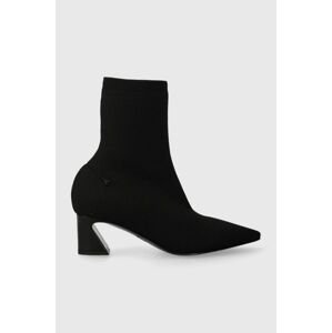 Členkové topánky Patrizia Pepe dámske, čierna farba, na podpätku, 2Y0015 K156 K103