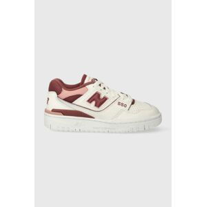 Kožené tenisky New Balance BBW550DP biela farba