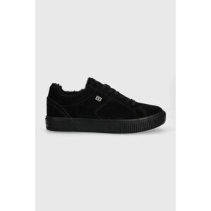 Semišové tenisky Tommy Hilfiger VULC SUEDE SNEAKER LO čierna farba, FW0FW07548