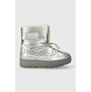 Snehule Tommy Hilfiger TOMMY ESSENTIAL SILVER SNOWBOOT strieborná farba, FW0FW07506