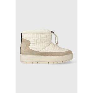 Snehule Tommy Hilfiger TOMMY MONOGRAM SNOWBOOT béžová farba, FW0FW07637