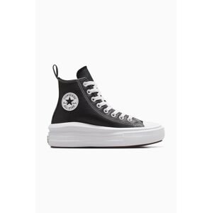 Tenisky Converse Chuck Taylor All Star Move dámske, čierna farba, A04831C