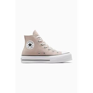 Tenisky Converse Chuck Taylor All Star Lift dámske, béžová farba, A06139C