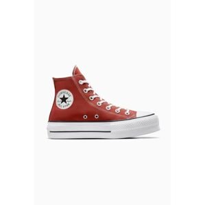 Tenisky Converse Chuck Taylor All Star Lift dámske, červená farba, A06896C