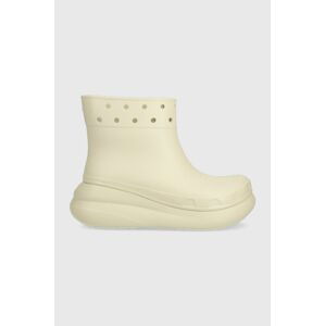 Gumáky Crocs Classic Crush Rain Boot dámske, béžová farba, 207946