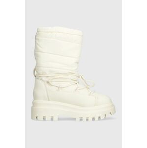 Snehule Calvin Klein Jeans FLATFORM SNOW BOOT NYLON WN béžová farba, YW0YW01146