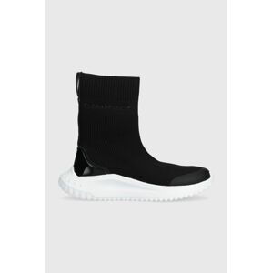 Tenisky Calvin Klein Jeans EVA RUNNER SOCK KNIT WN čierna farba, YW0YW01204