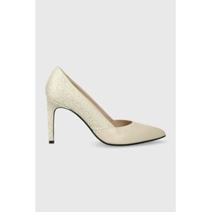 Lodičky Calvin Klein ESS STILETTO PUMP 90 - EPI MN MX béžová farba, HW0HW01737