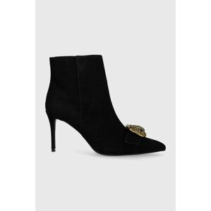 Semišové topánky Kurt Geiger London Mayfair dámske, čierna farba, na vysokom podpätku, 540200209