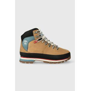 Topánky Timberland Euro Hiker F/L WP Boot dámske, hnedá farba, na plochom podpätku, TB0A5QT12311
