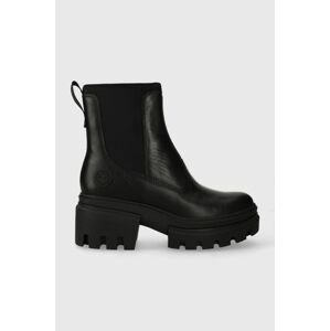 Členkové topánky Timberland Everleigh Boot Chelsea dámske, čierna farba, na platforme, TB0A5YFR0151