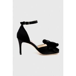 Sandále Custommade Marita Velvet čierna farba, 998620031
