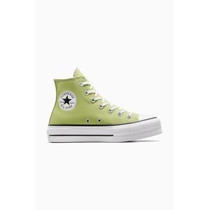 Tenisky Converse Chuck Taylor All Star Lift dámske, zelená farba, A06137C