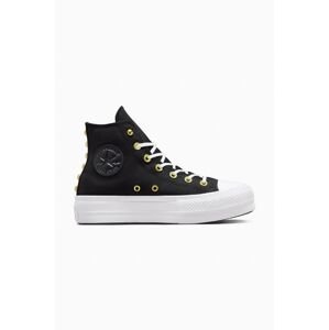 Tenisky Converse Chuck Taylor All Star Lift dámske, čierna farba, A05453C