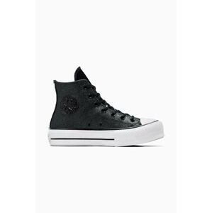 Tenisky Converse Chuck Taylor All Star Lift dámske, čierna farba, A05436C