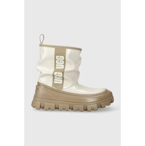 Detské snehule UGG KIDS CLASSIC BRELLAH MINI béžová farba