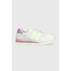 Detské tenisky New Balance GC574CX biela farba