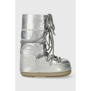 Detské snehule Moon Boot 14028500 MB ICON GLITTER strieborná farba