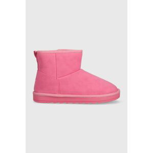 Detské zimné topánky United Colors of Benetton ružová farba