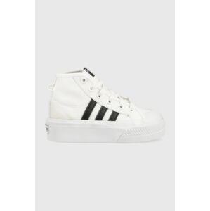 Detské tenisky adidas Originals NIZZA PLATFORM MID biela farba