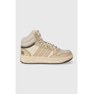 Detské tenisky adidas Originals HOOPS MID 3.0 K béžová farba