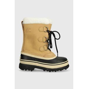 Detské zimné semišové topánky Sorel 1123511 béžová farba, Youth Caribou